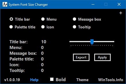 System Font Size Changer
