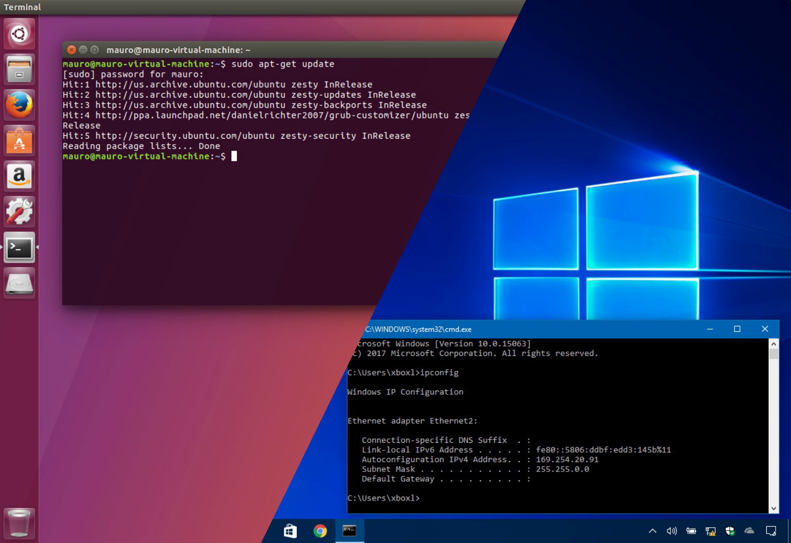 how dual boot ubuntu and windows 10