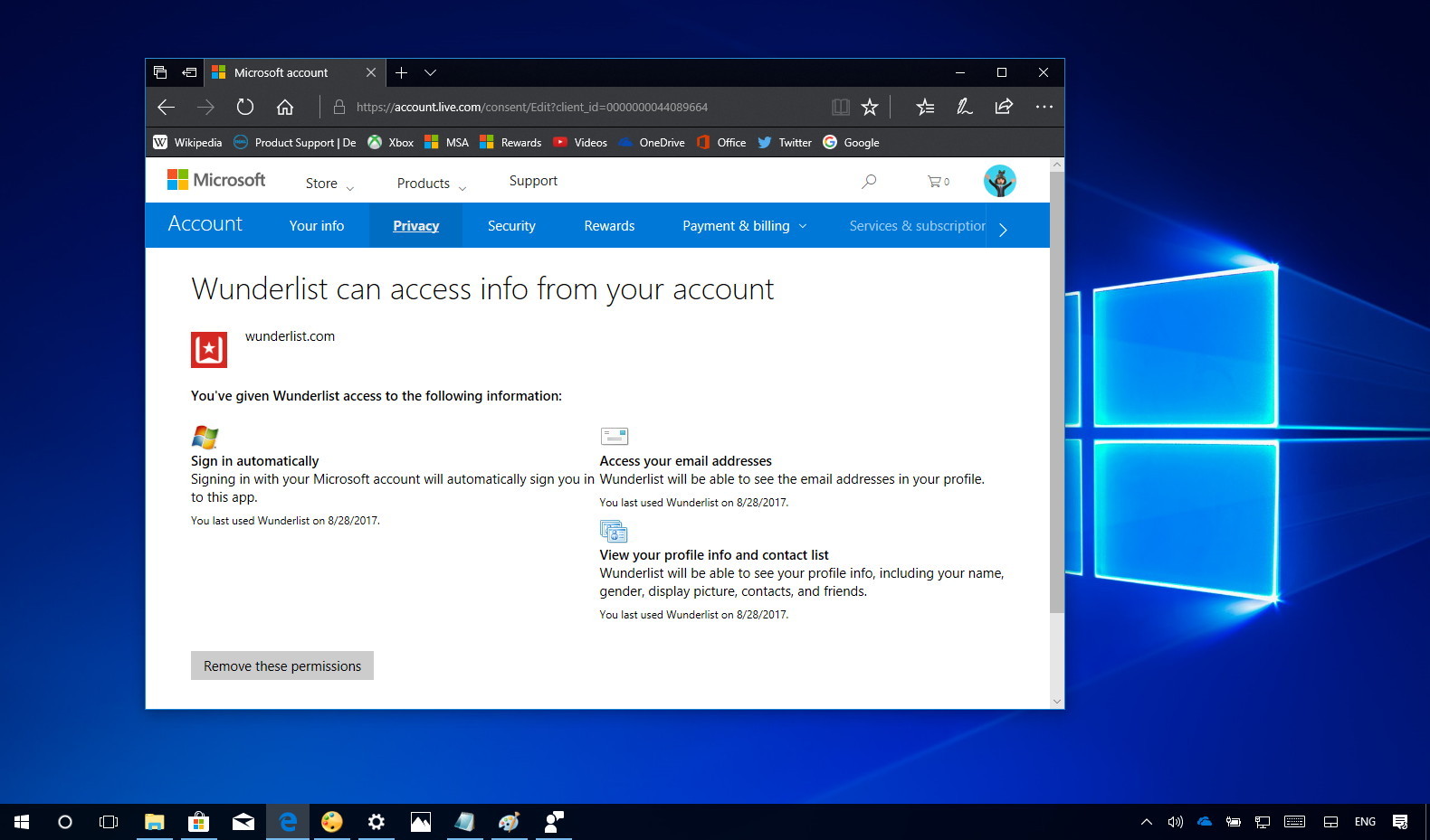 How to remove apps to access your info on a Microsoft account - Pureinfotech
