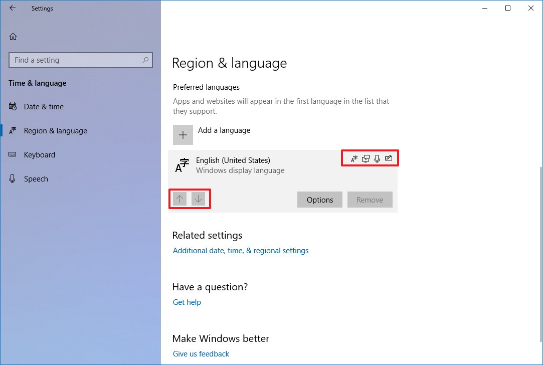 Region & language