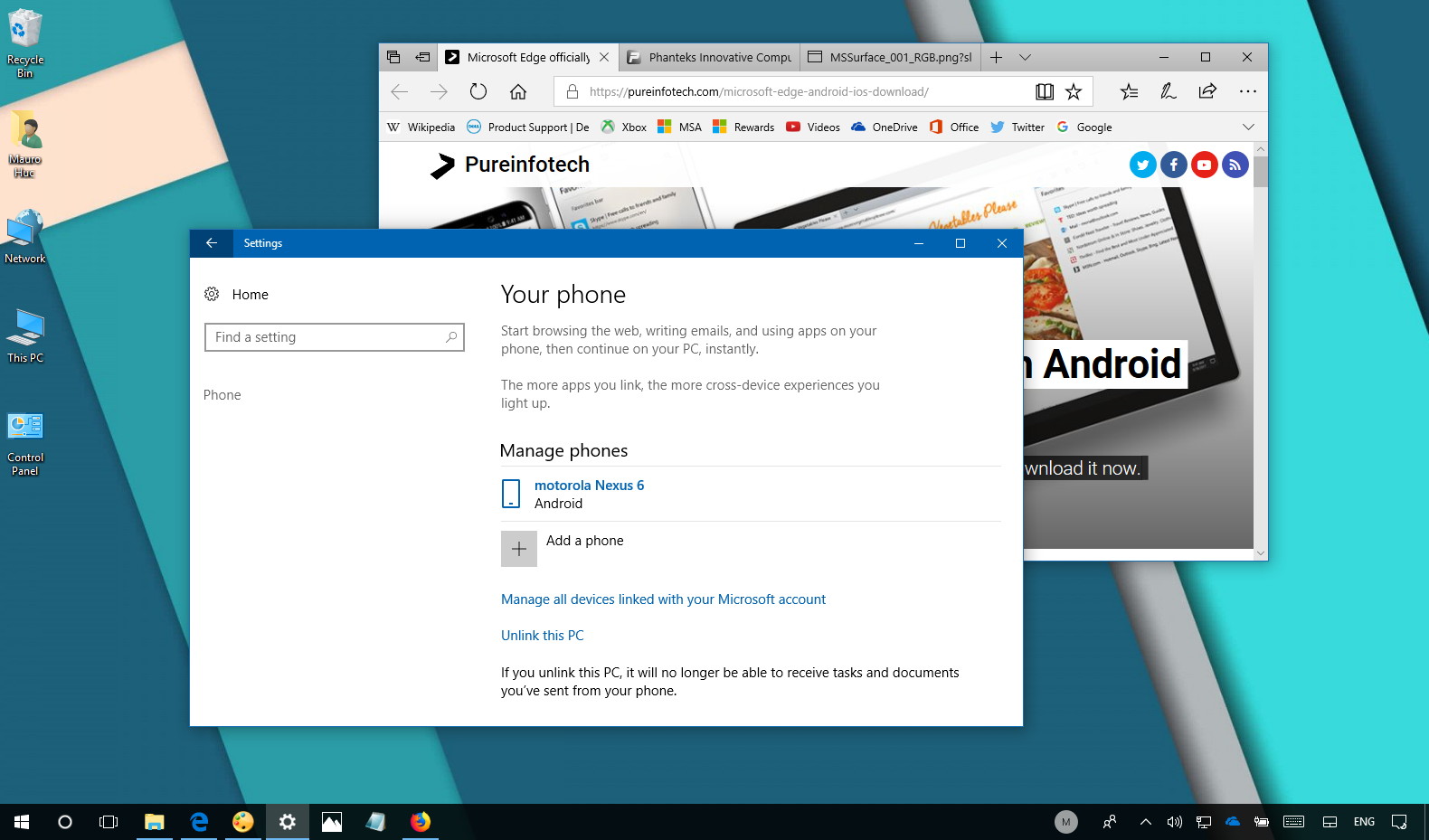 How to connect Android phone or iPhone to a PC on Windows 10 - Pureinfotech