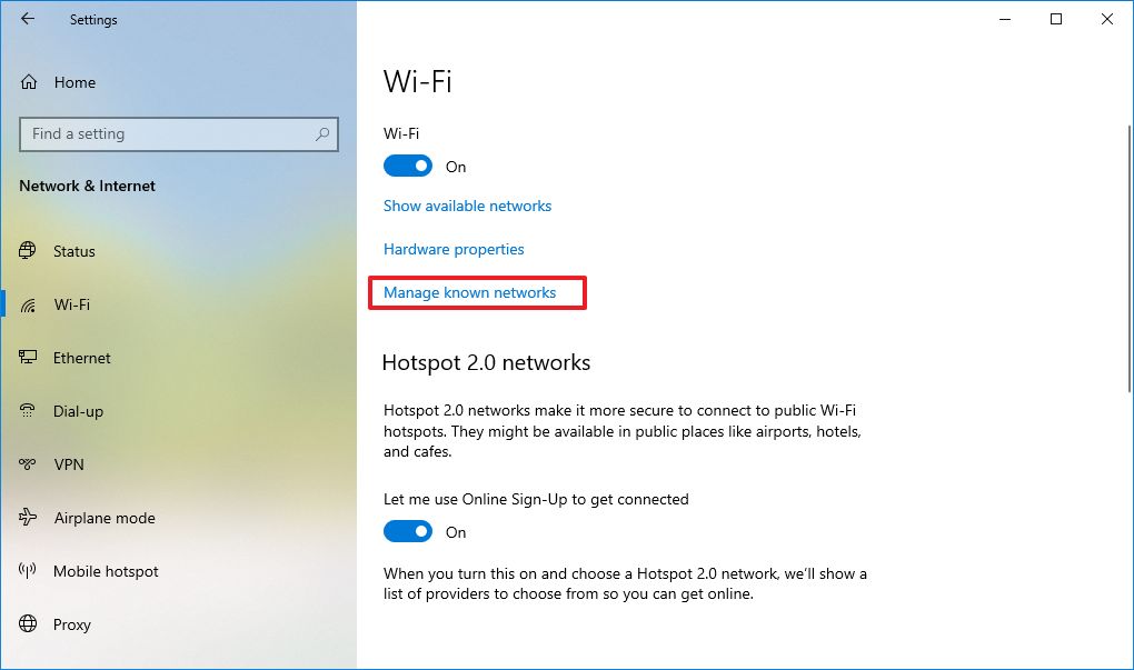 How to forget Wi-Fi network on Windows 10 - Pureinfotech