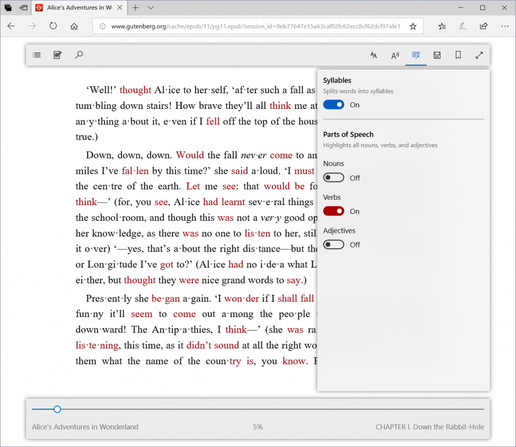Microsoft Edge Grammar Tools