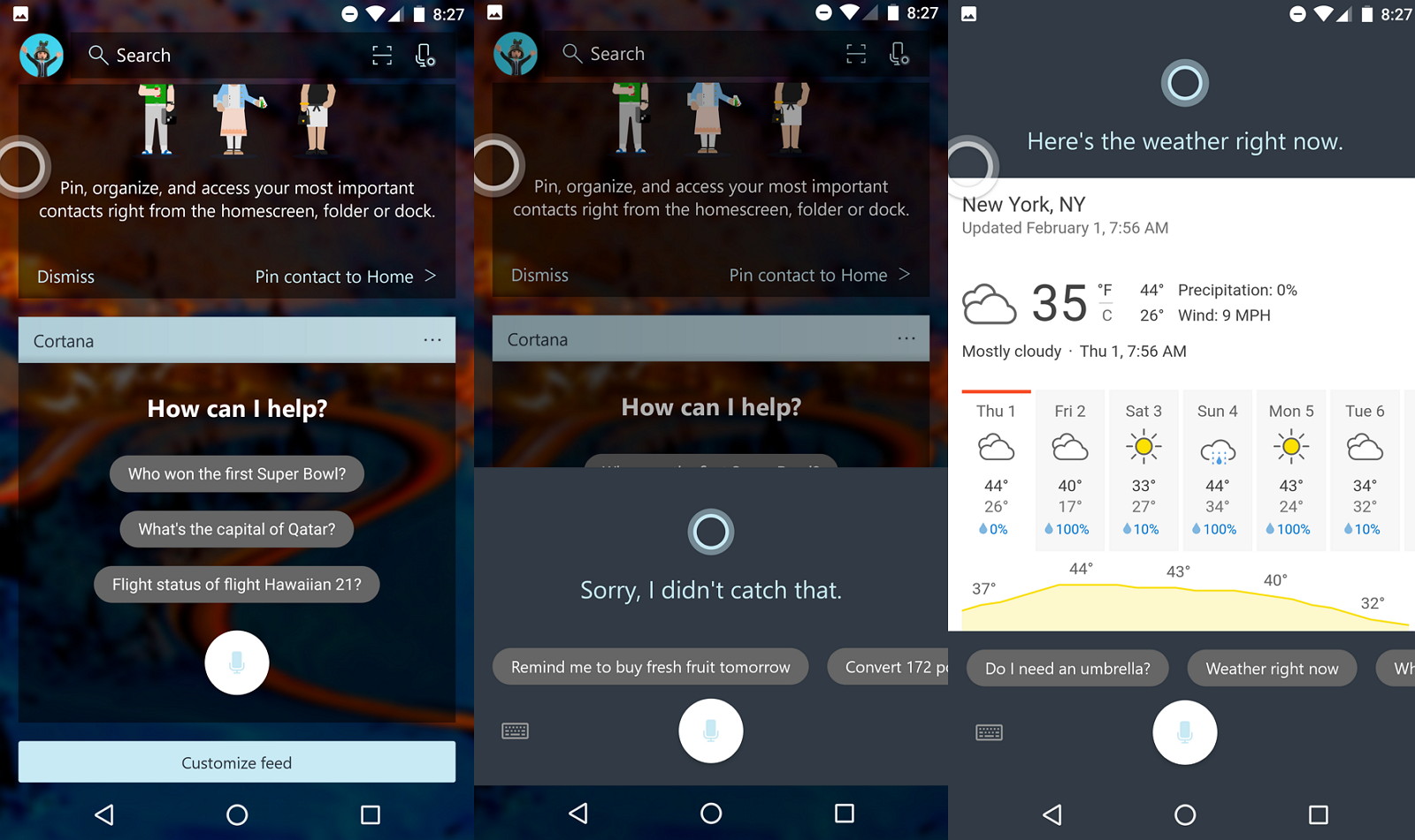 Microsoft Launcher with Cortana