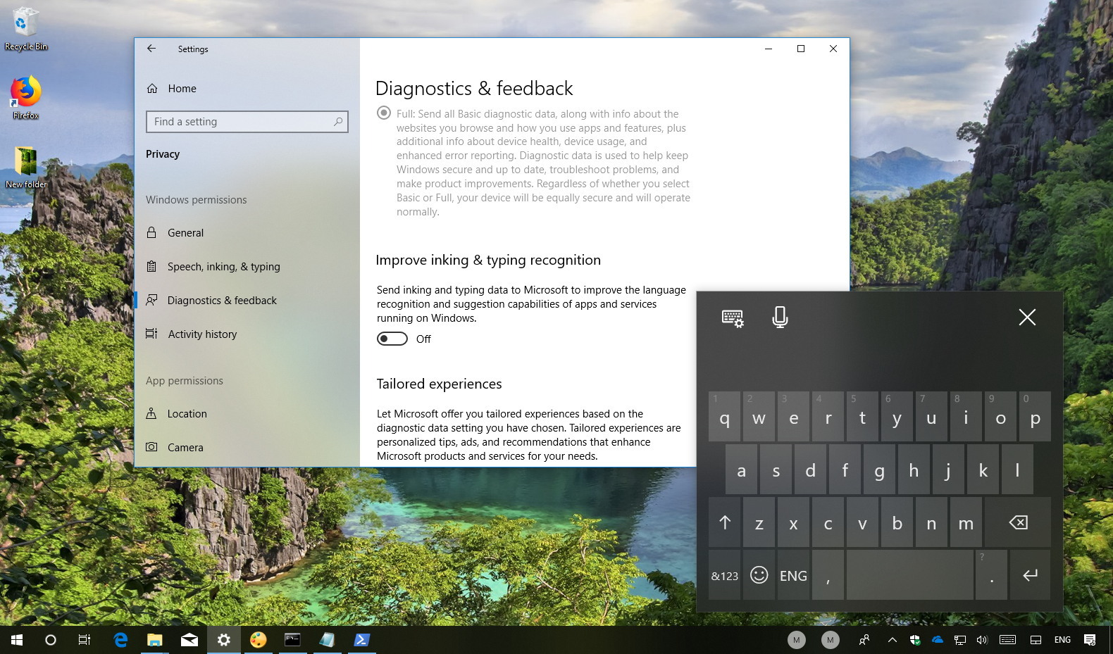 Disabling Windows 10 keylogger