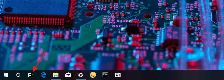 Task View button for Windows 10 version 1803