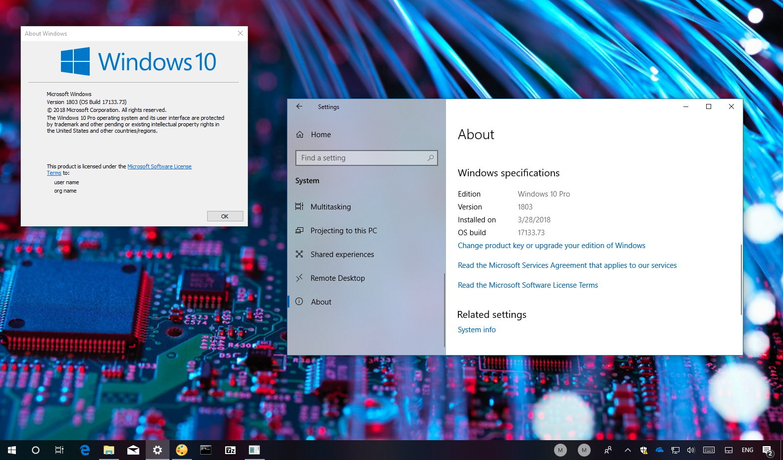 windows 10 1803 home to pro upgrade key