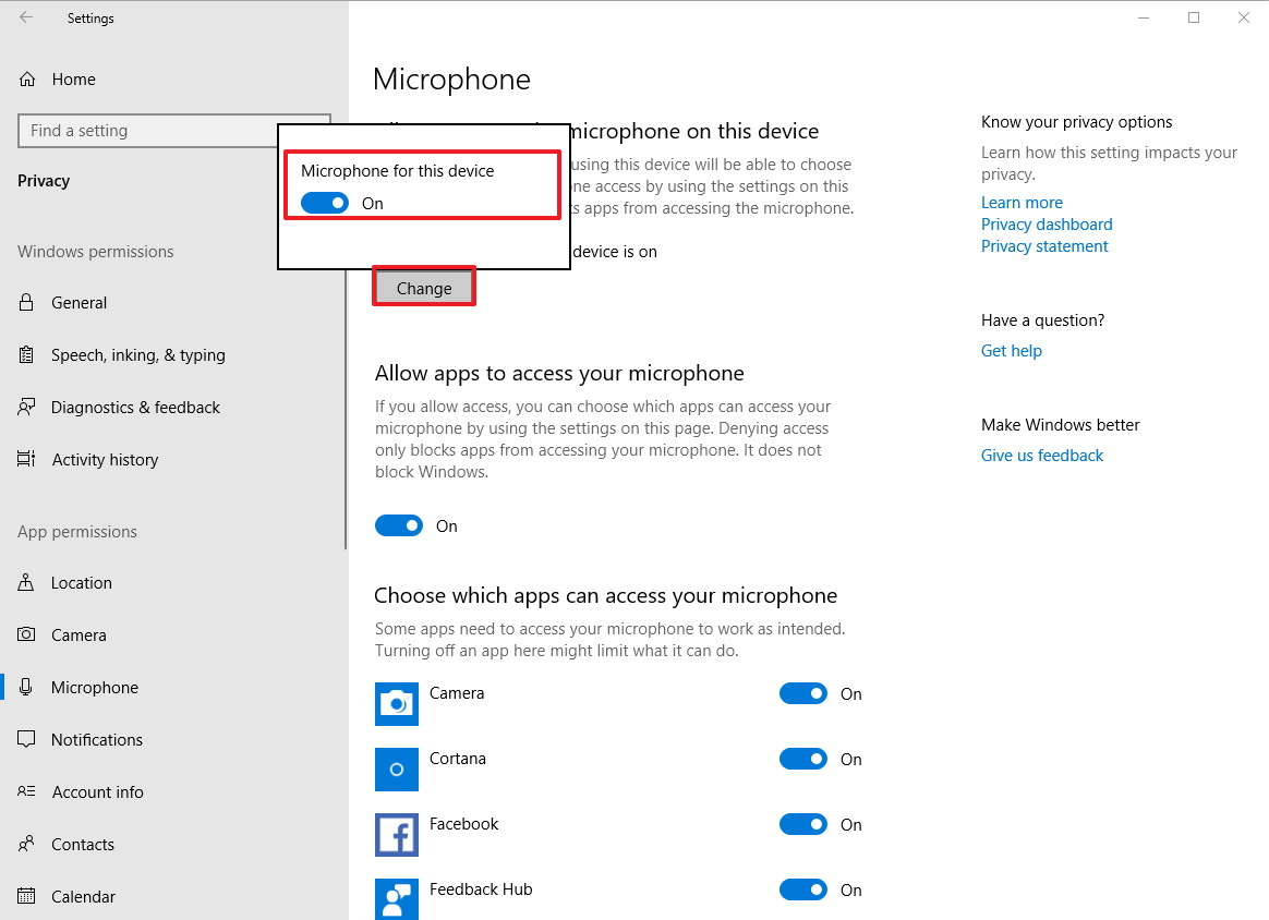 How to fix microphone and camera after upgrading to Windows 10 version