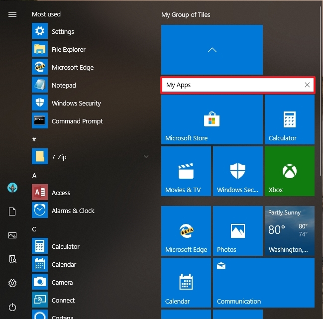 How to add a name to a Start menu folder on Windows 10 - Pureinfotech