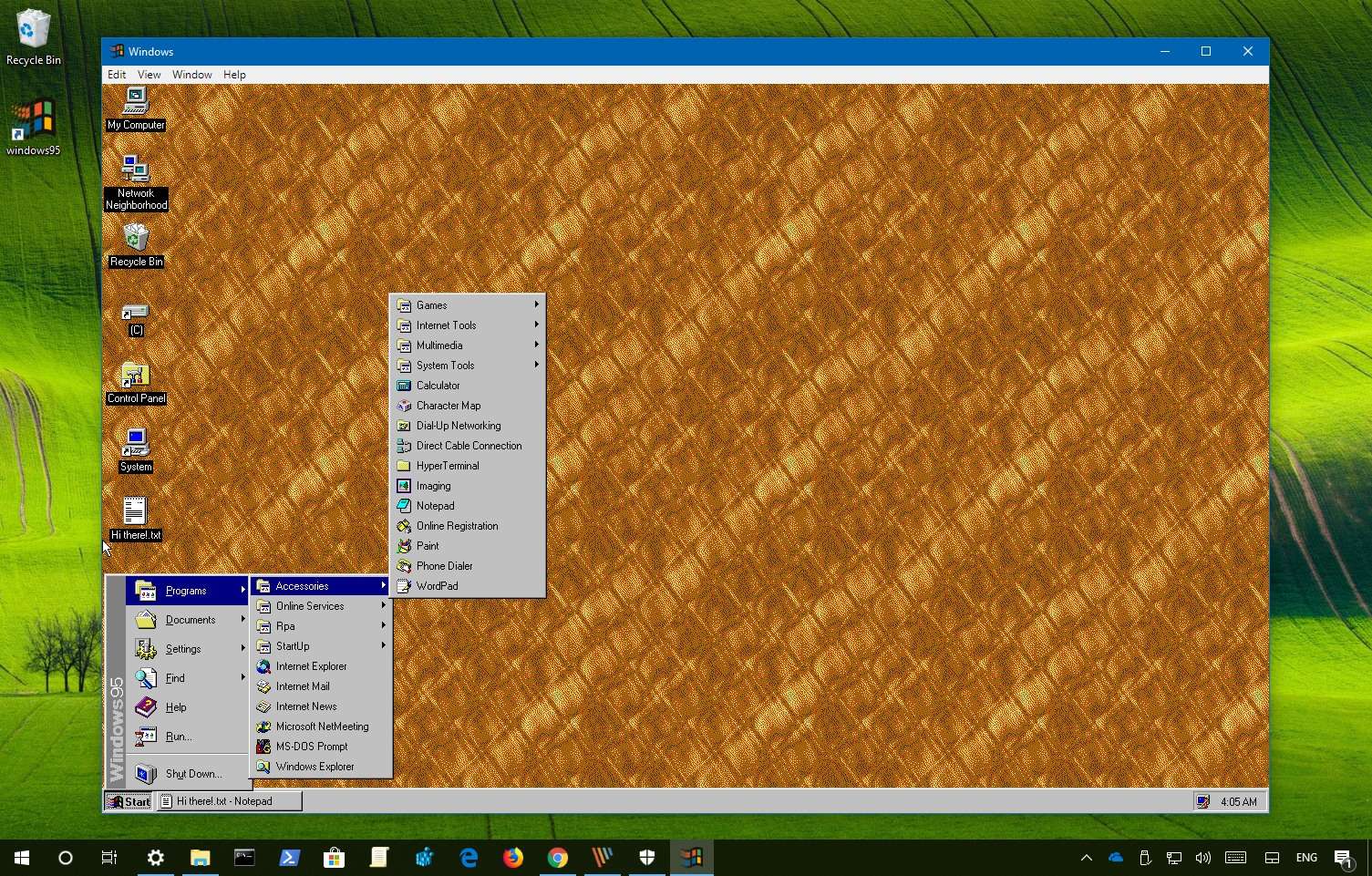 Windows 95 now runs as an app on Windows 10, macOS, Linux - Pureinfotech