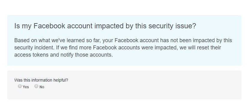 Facebook Help Center hack check