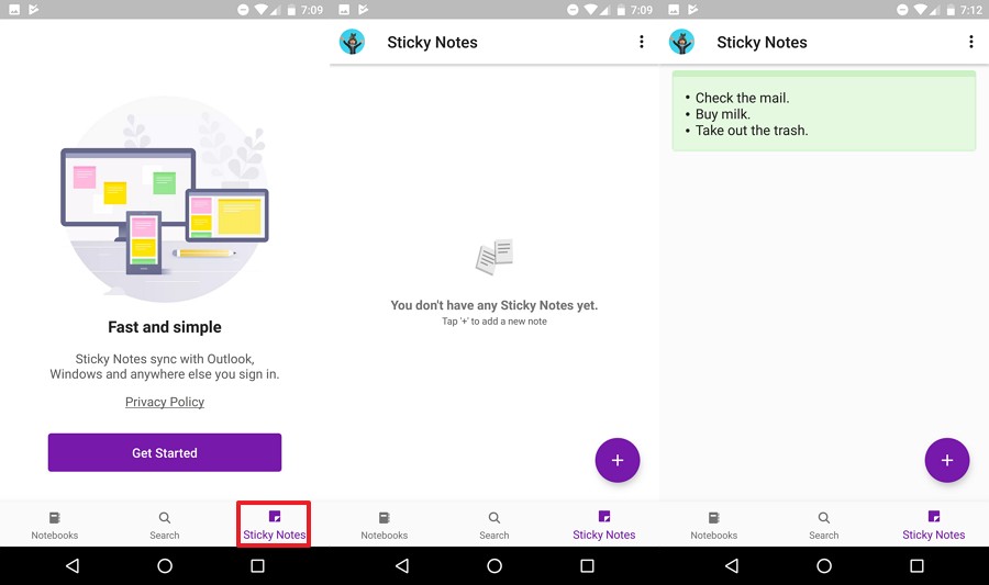 microsoft onenote android