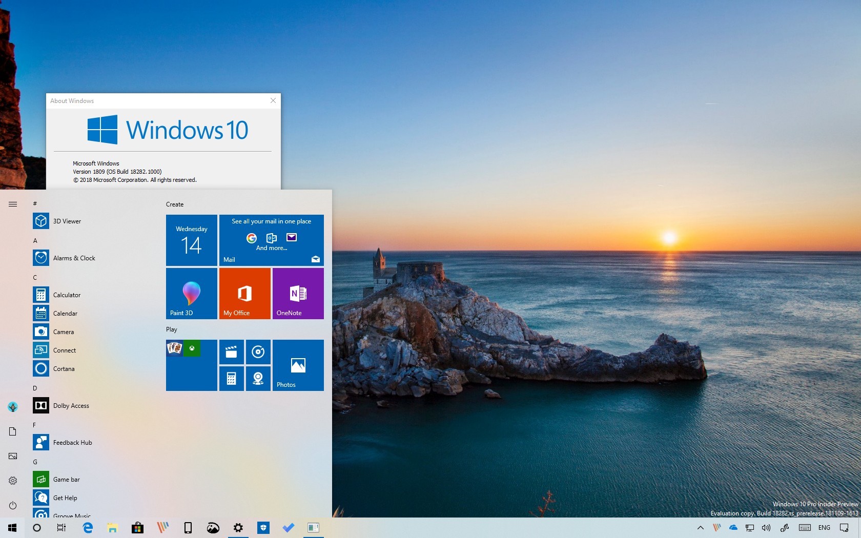 Windows 10 build 18282 (19H1) releases with new features - Pureinfotech