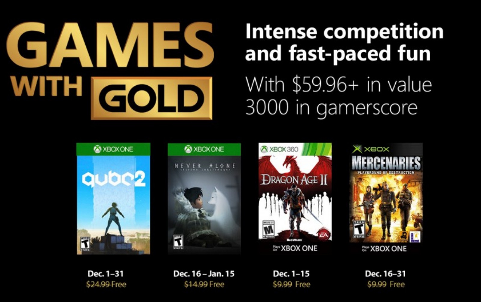 What's new in December 2021 for Xbox Live Gold members