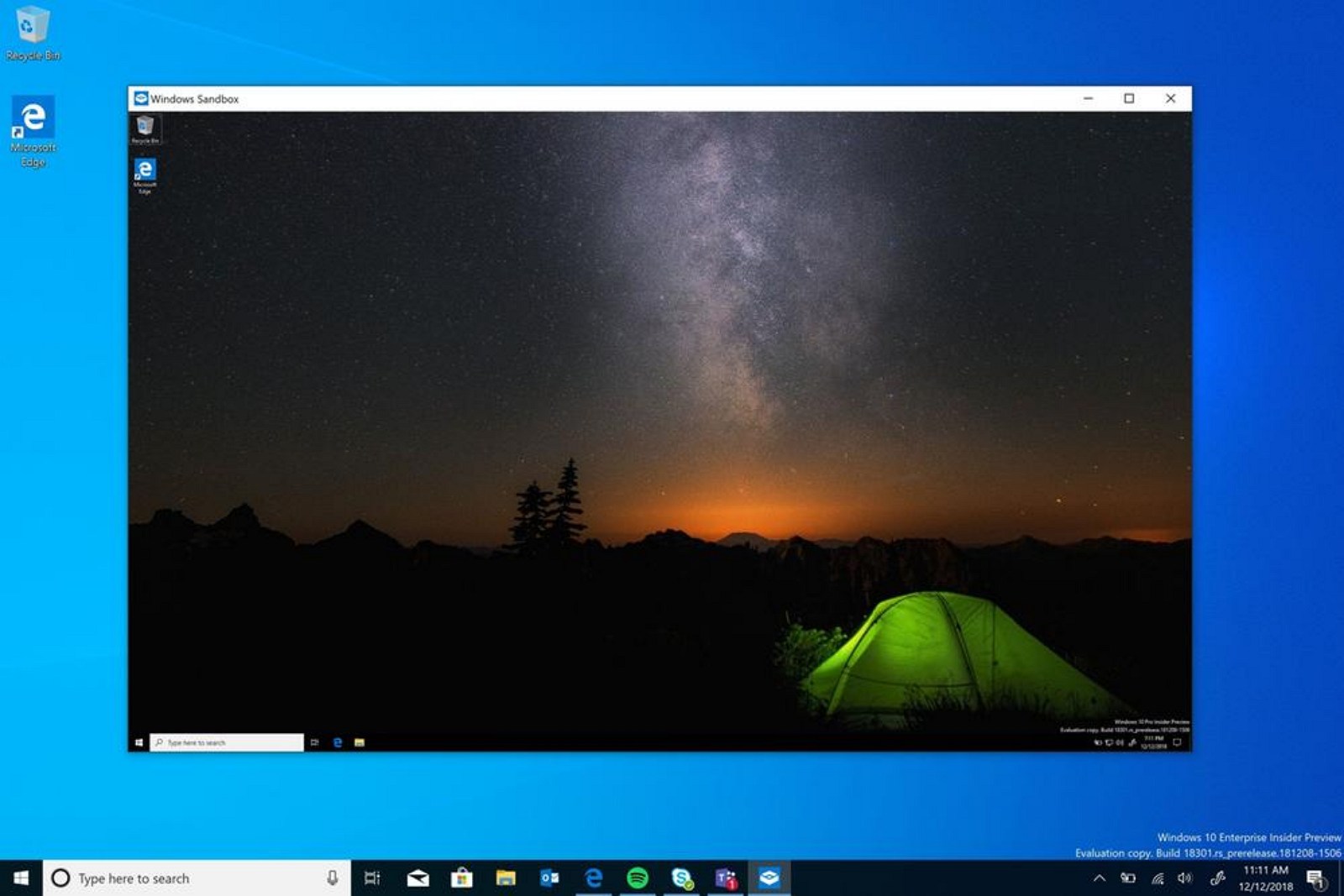Windows Sandbox is a feature to run unknown apps in isolation