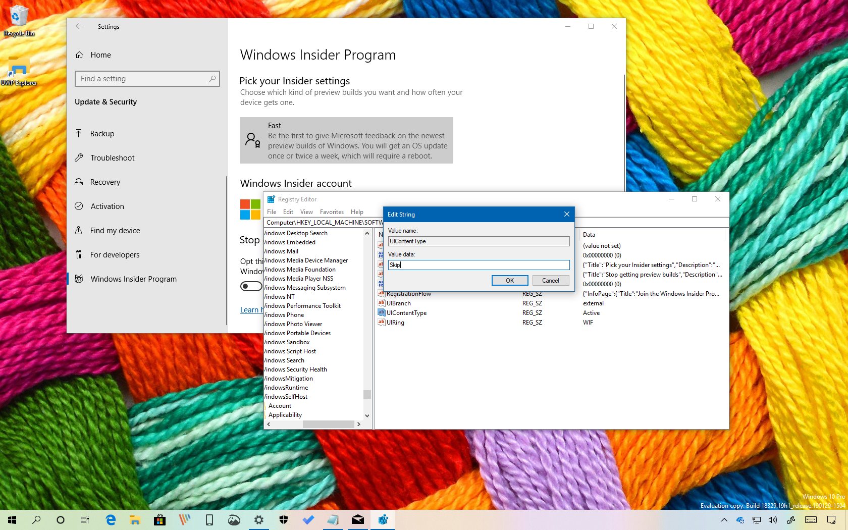 Windows 10 Skip Ahead for 19H2 development