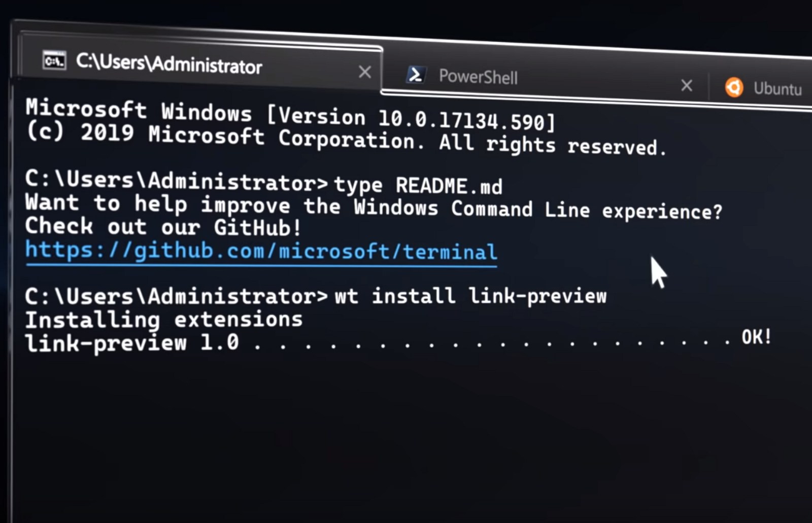 terminal windows 10 commands