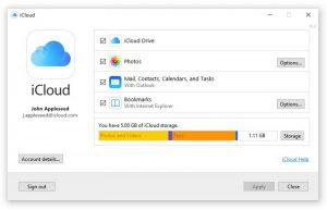 Apple iCloud for Windows 10