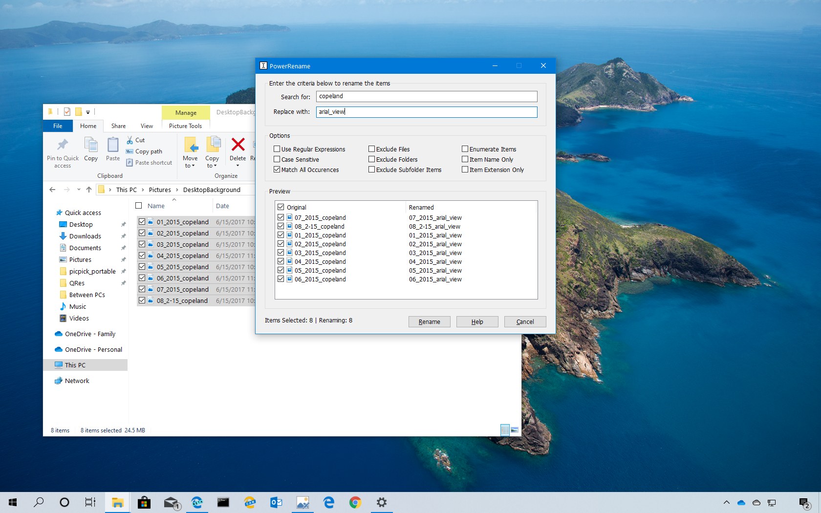 bulk rename files in windows 10