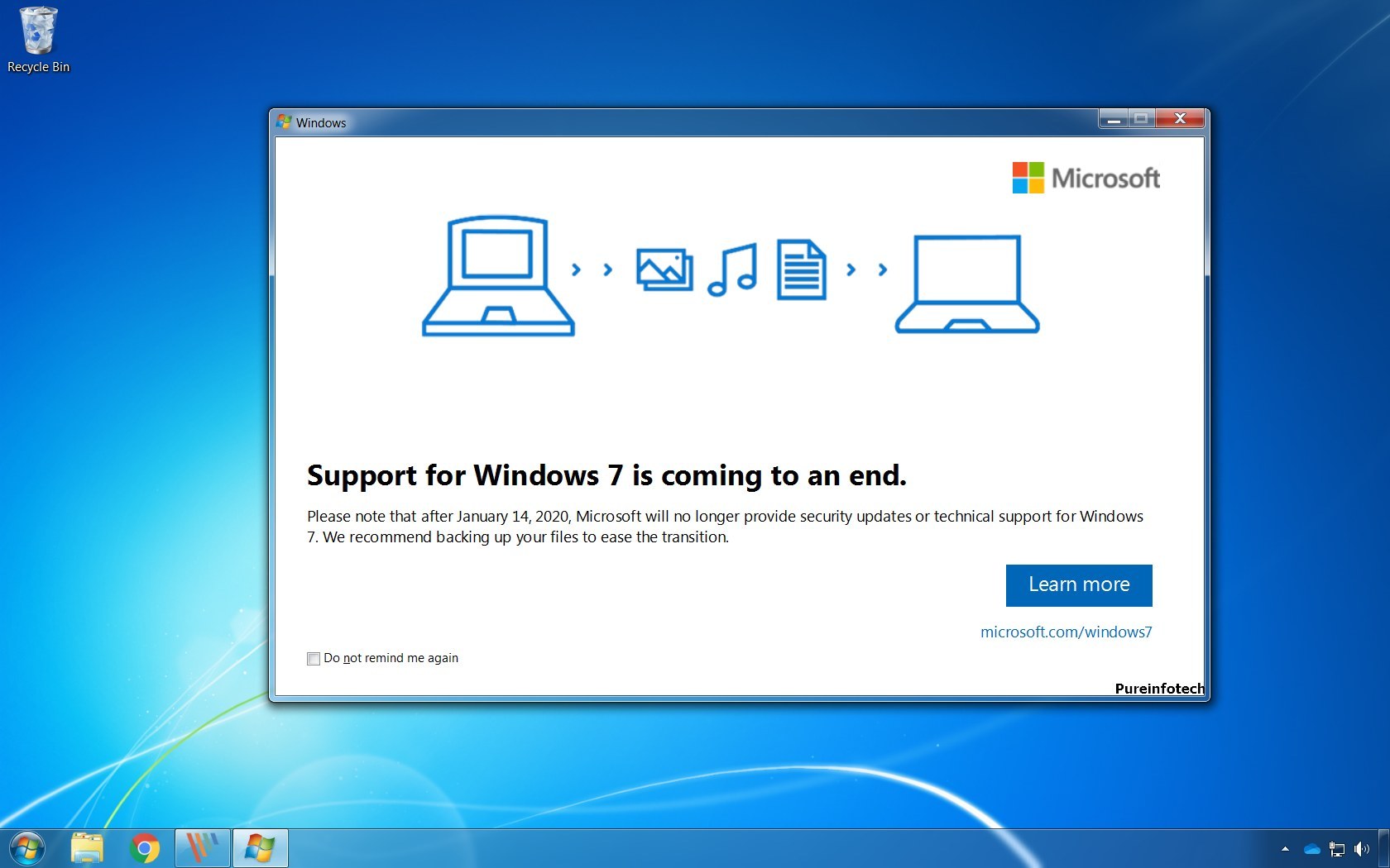 How to disable end of support reminders on Windows 7 - Pureinfotech