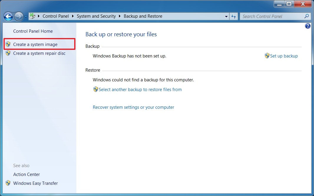 How To Create And Restore A System Image (full Backup) In Windows 7