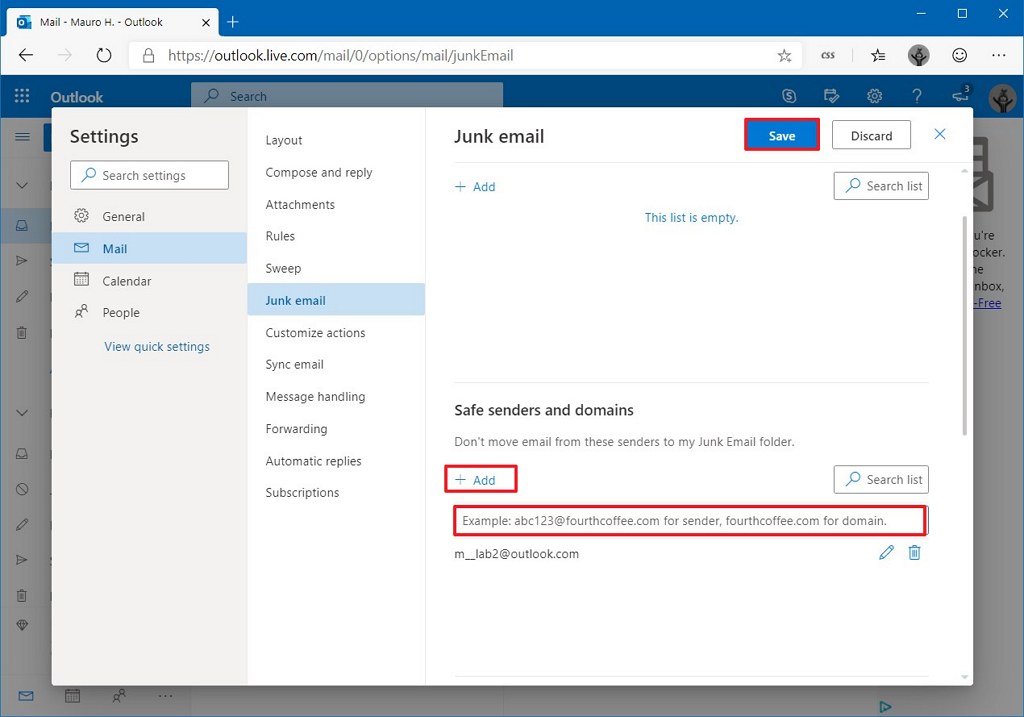 how do you hide junk mail in outlook 365