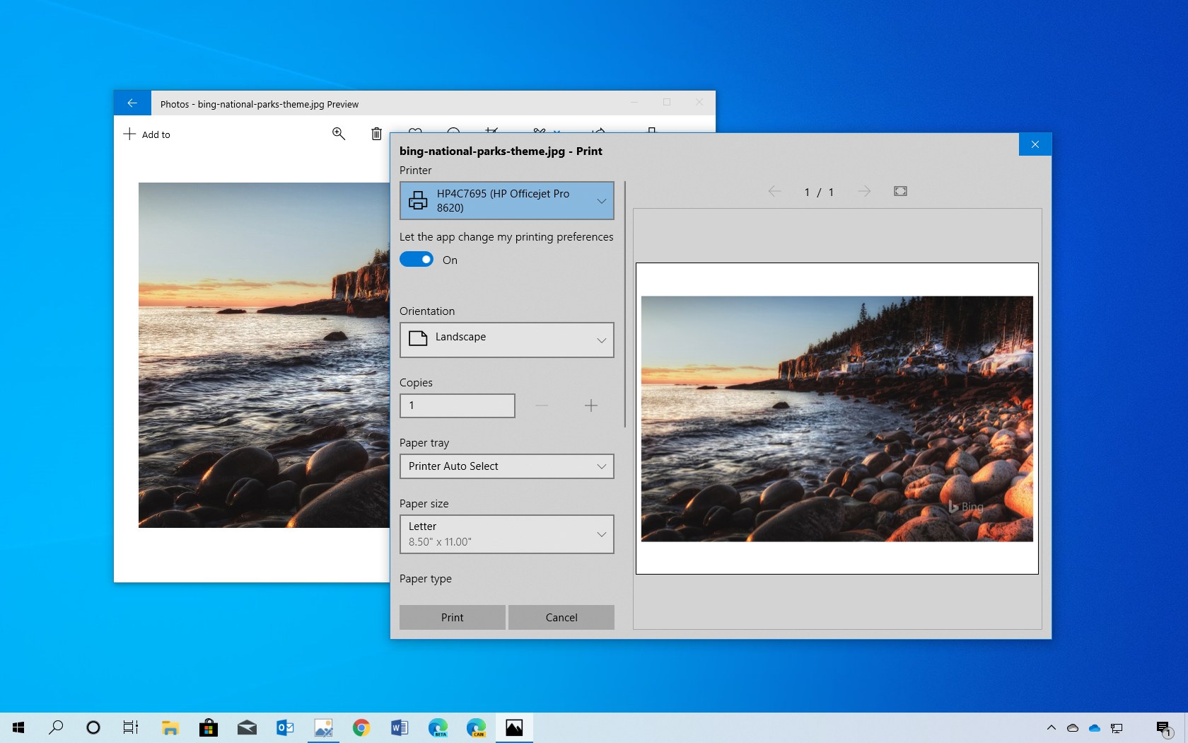 Pureinfotech Windows 10 Tips One Step At A Time How To Print Picture Using Photos App On 