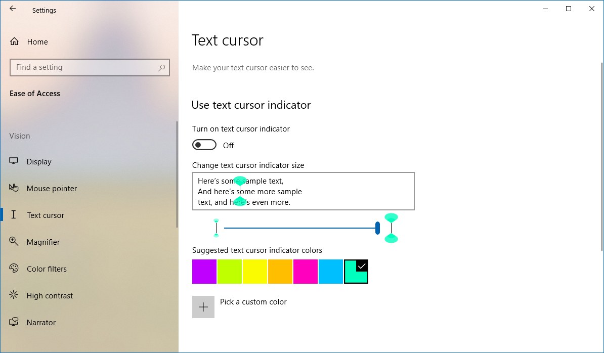 cursor disappears in text fields windows 10