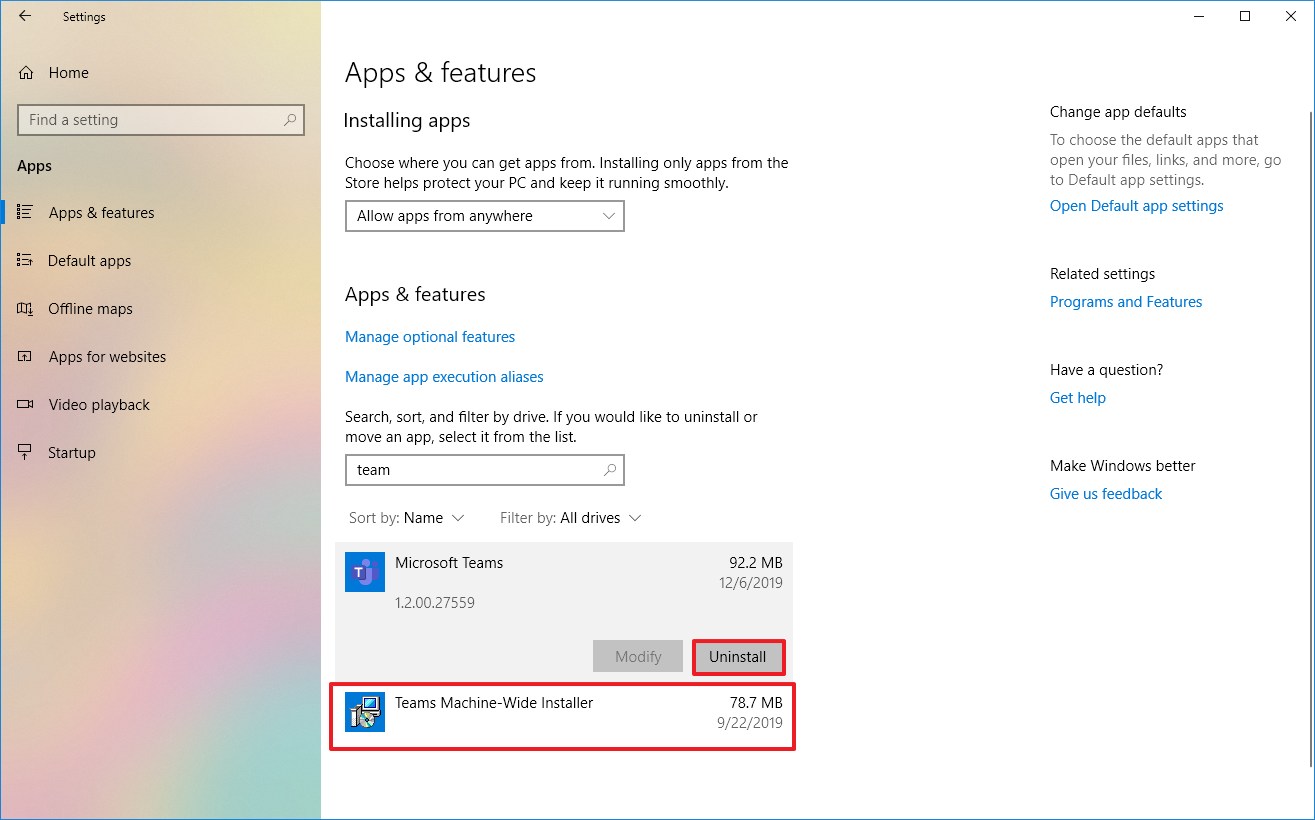 How to fully uninstall Microsoft Teams on Windows 10 • Pureinfotech