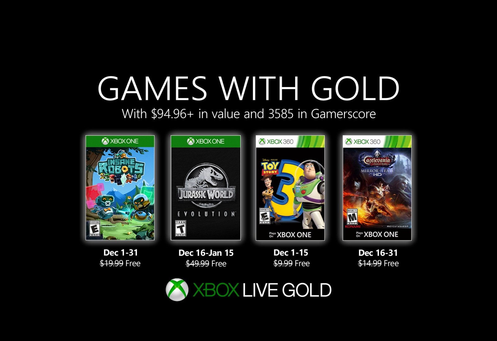 blanding Spektakulær Torrent Xbox Games with Gold for January 2020 - Pureinfotech
