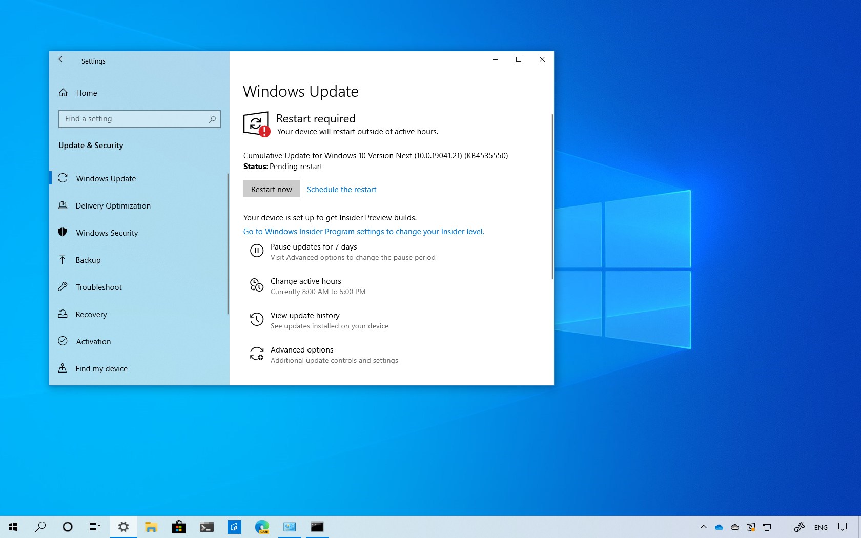 Windows 10 build 19041.21 leading to version 2004 releases - Pureinfotech