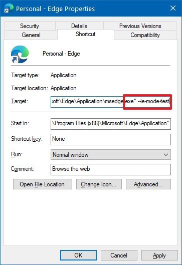 ie mode in edge