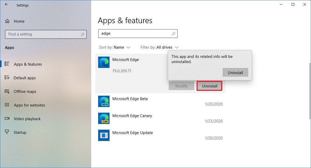 how to disable microsoft edge in windows 10 using services
