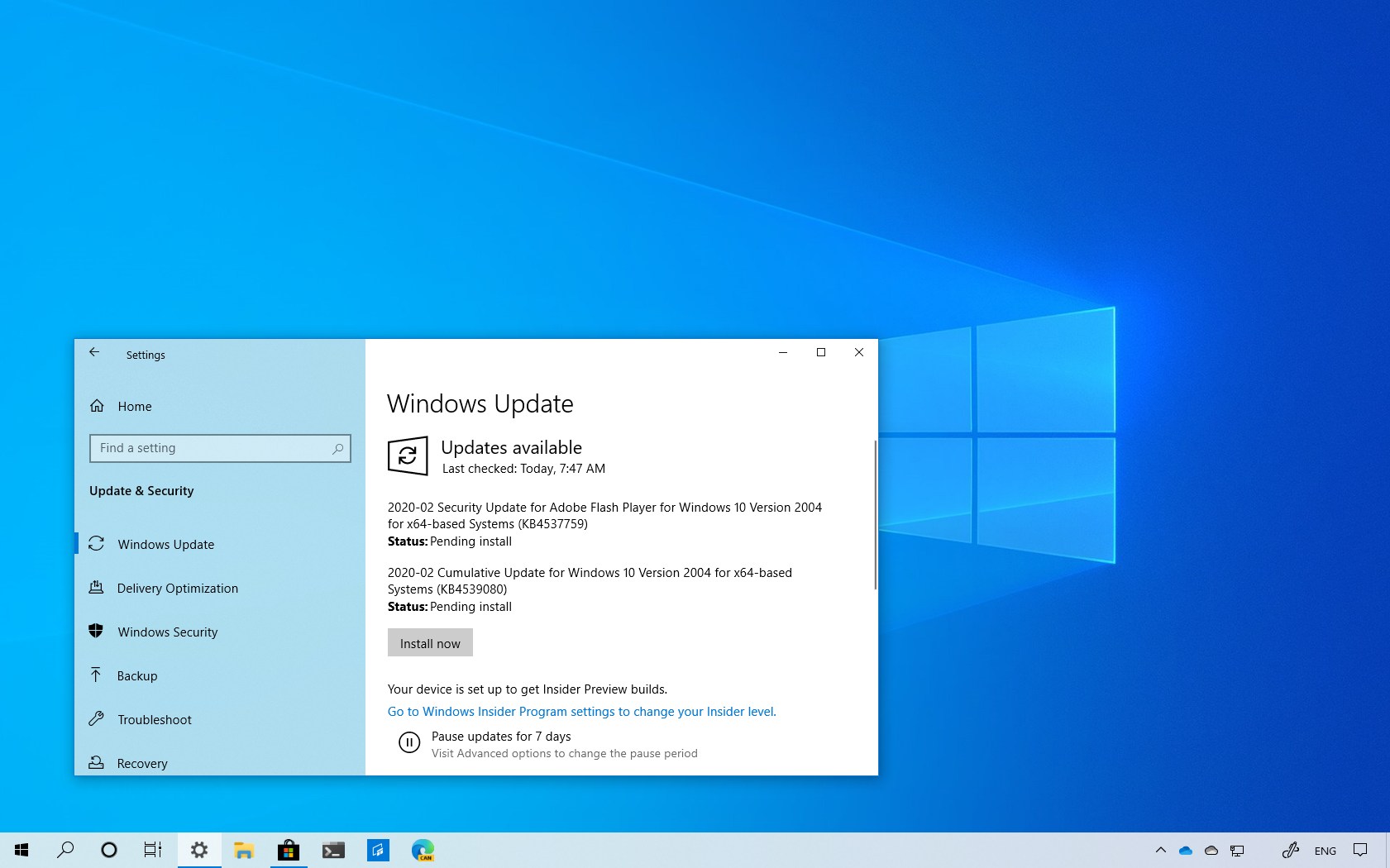 Windows 10 (v2004)