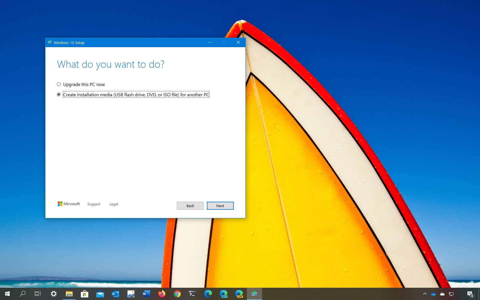 Windows 10 version 2004 clean install