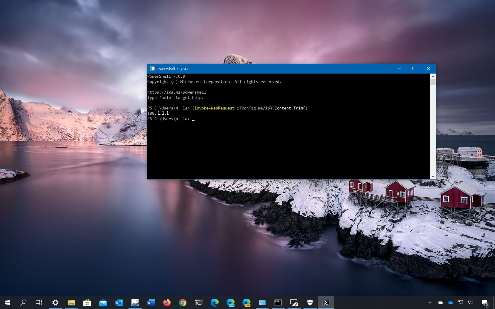 storm Legende kultur How to find public IP address with PowerShell on Windows 10 - Pureinfotech