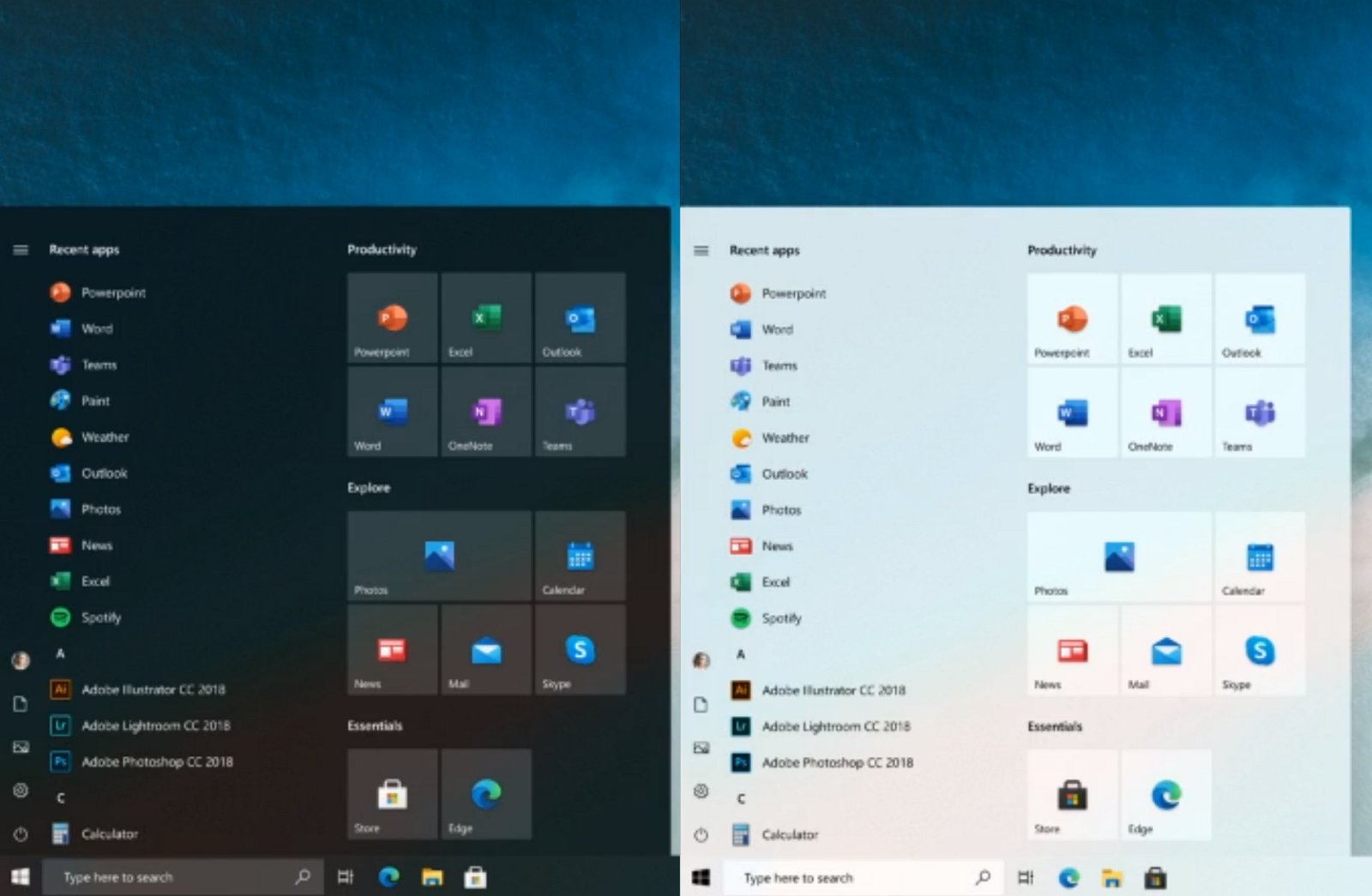 Microsoft unveils new Start menu without Live Tiles for Windows 10 ...
