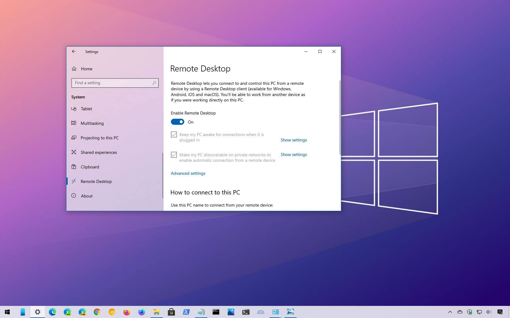 Windows 10 Desktop