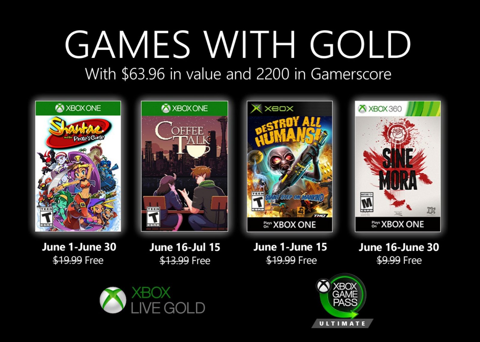 Games with Gold April 2020 free Xbox games out now, as AMAZING