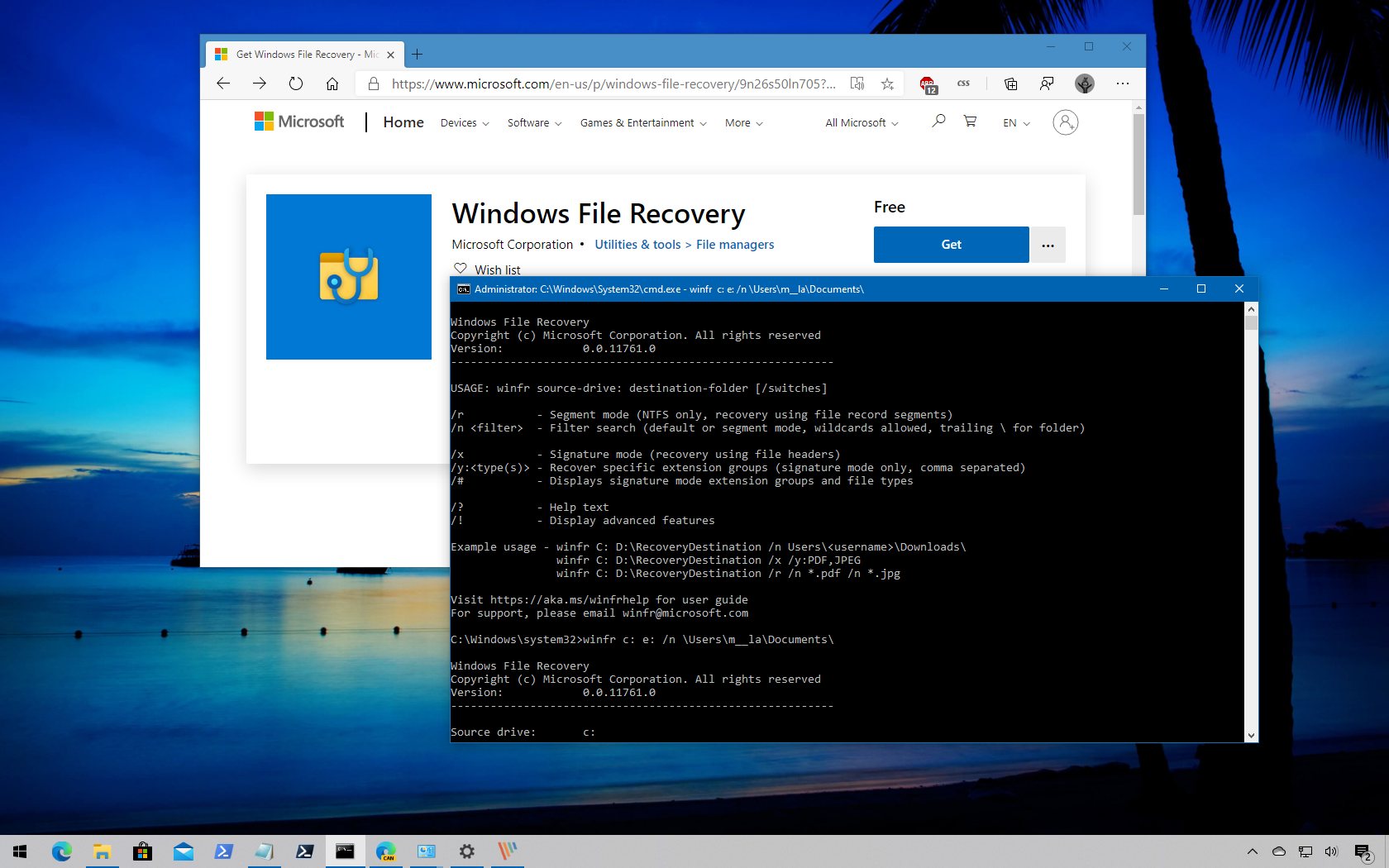 How do I find Windows recovery files?