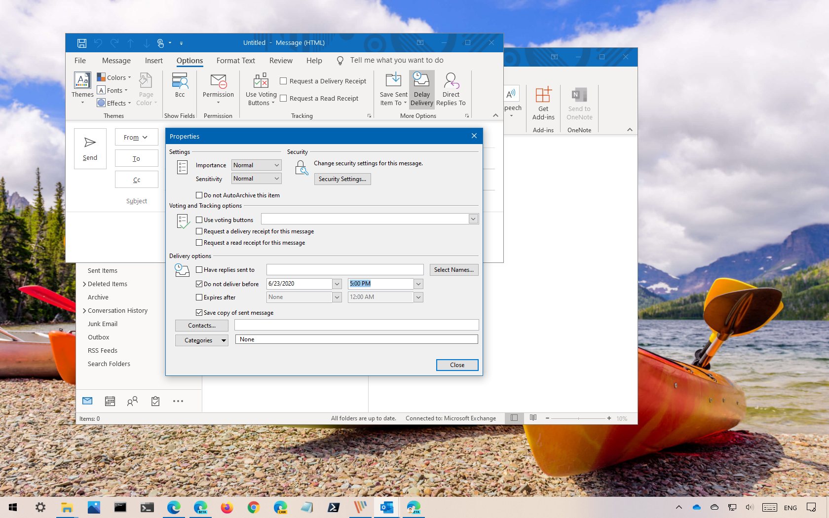 how to setup auto email in outlook