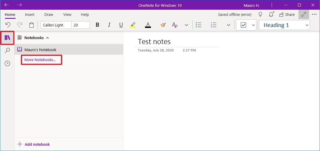 How To Add Notebooks From Multiple Accounts In OneNote - Pureinfotech