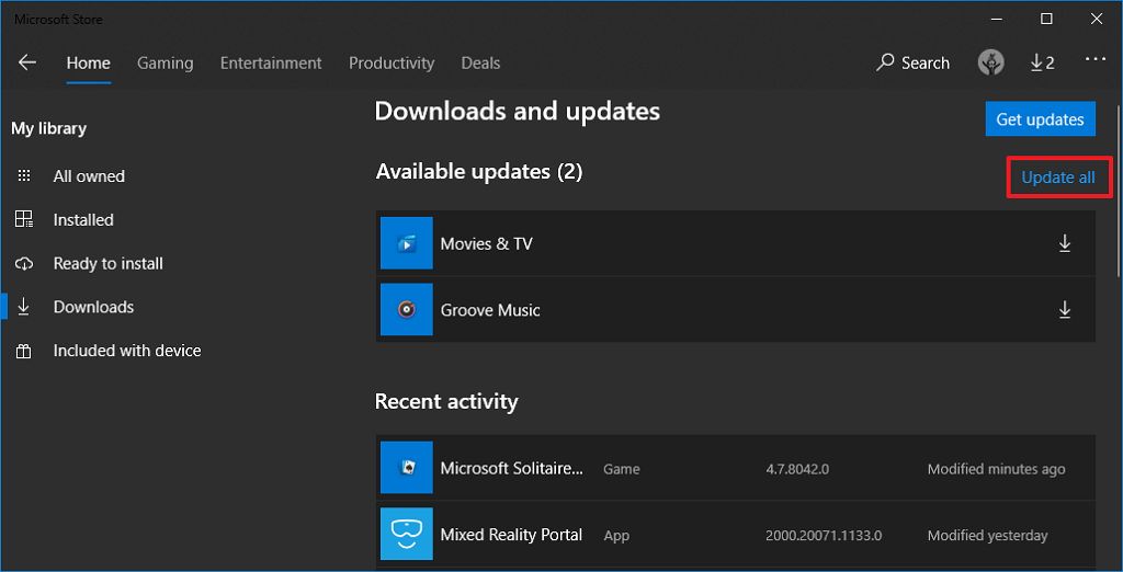 How To Update Microsoft Store Apps On Windows 10 - Pureinfotech