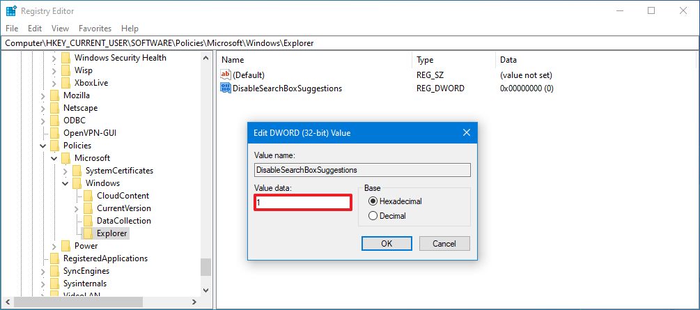 How To Disable Web Search Suggestions On Windows 10 - Pureinfotech