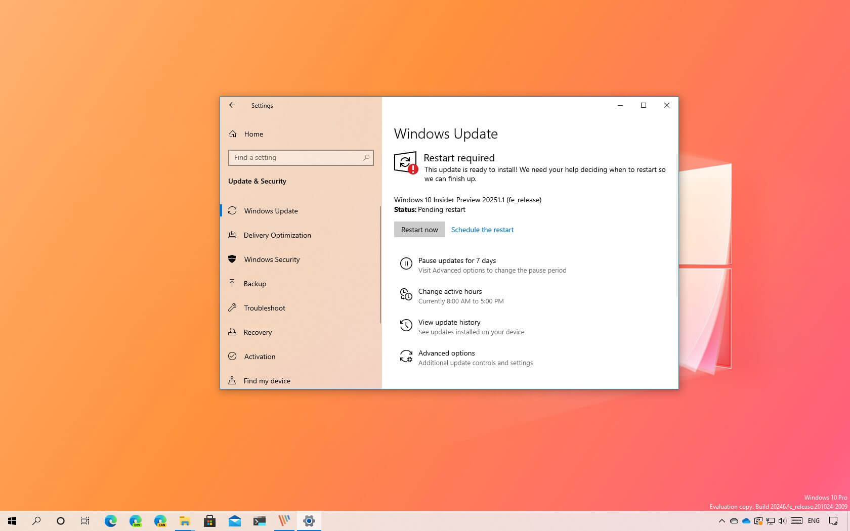 Windows 10 build 20251 releases in the Dev Channel - Pureinfotech