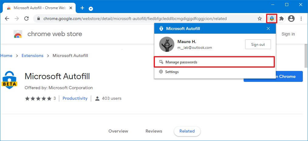 How To Set Up Microsoft Autofill Password Manager On Google Chrome ...