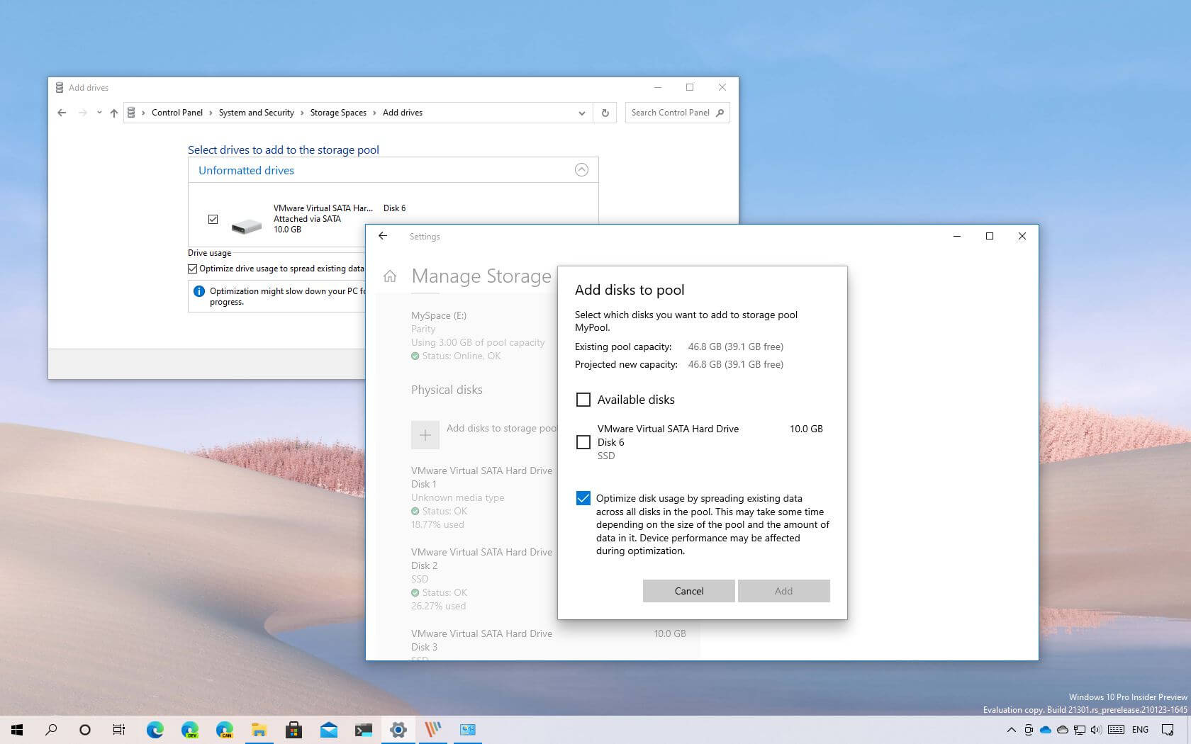 How to add drives to pool in Storage on Windows 10 - Pureinfotech