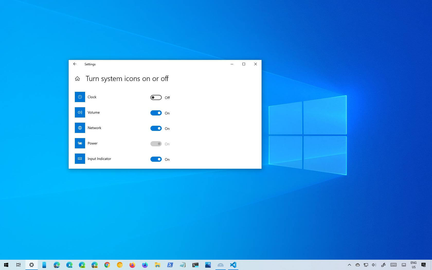 how to hide time on windows 10 taskbar