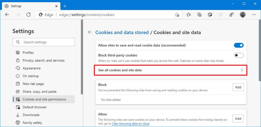 How To View And Delete Site Cookies On Microsoft Edge - Pureinfotech