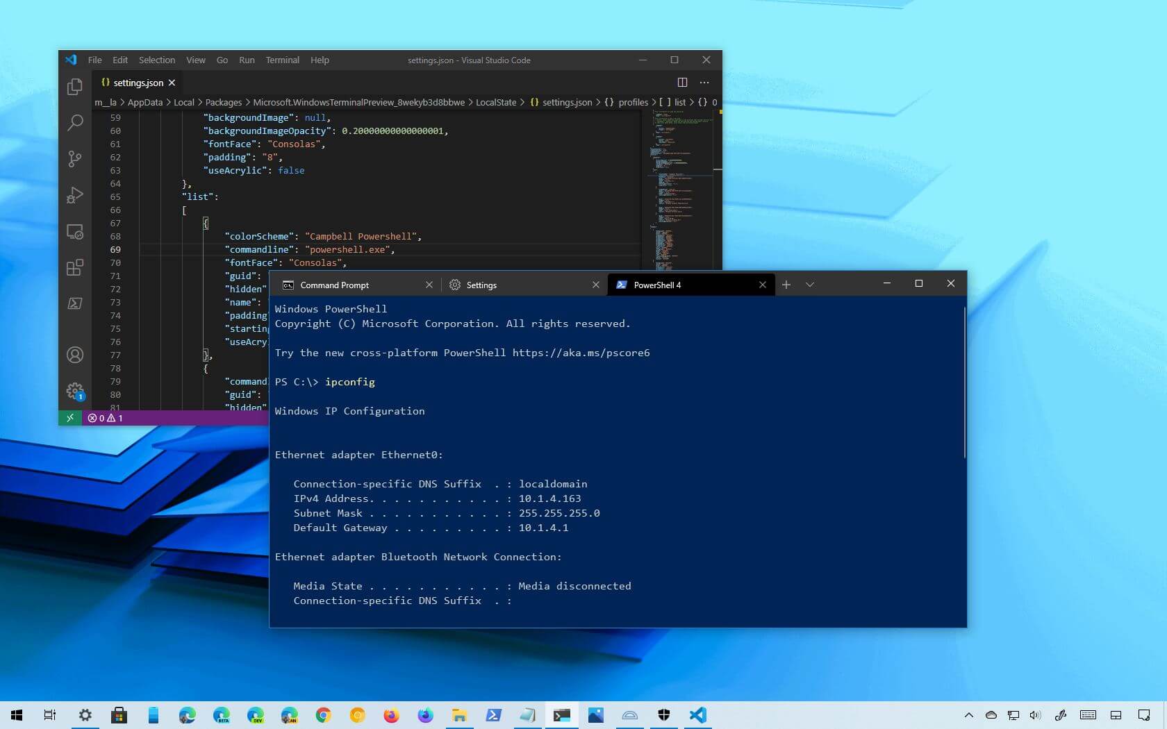 How to restore blue background in PowerShell on Windows Terminal -  Pureinfotech